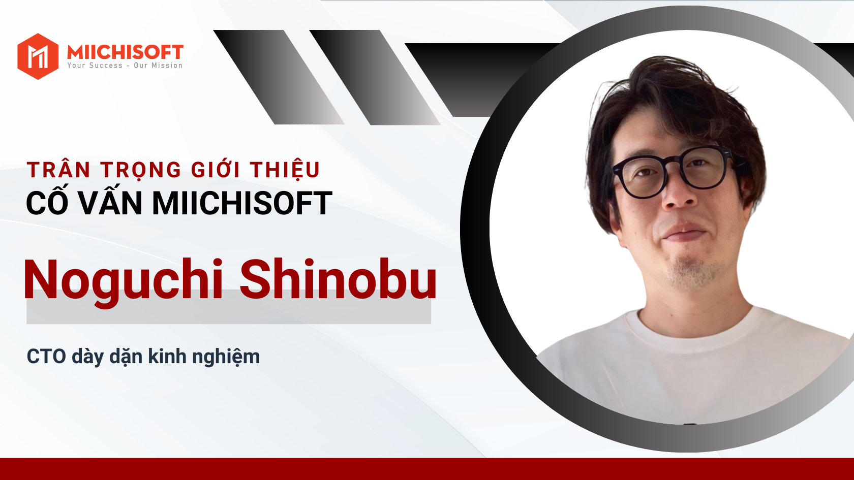 Tin tức Miichisoft 2 Thông Báo Bổ Nhiệm Ông Noguchi Shinobu Làm Cố Vấn Công Nghệ Của Miichisoft